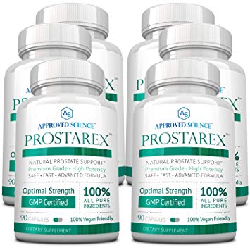 Prostarex - Extra Strength Vegan Saw Palmetto Supplement for Prostate Support – All Natural, Promotes Healthy Urination Frequency & Flow - 6 Bottles