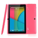 Dragon Touch Y88X 7 Quad Core Google Android 44 KitKat Tablet PC Dual Camera HD 1024x600 Multi-touch Screen 8GB Nand Flash Google Play and Zoodles Pre-load 3D Game Supported Advanced version of Y88- Pink By TabletExpress