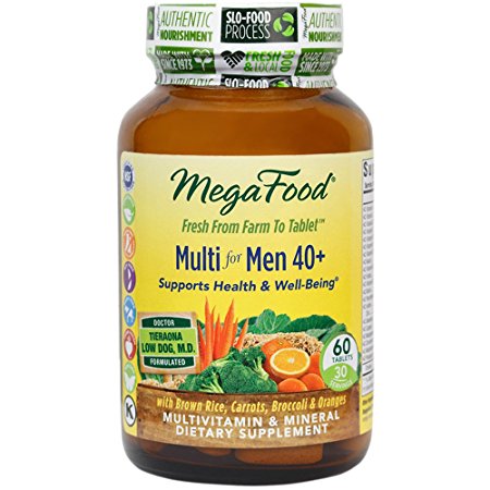 MegaFood - Multi for Men 40 , A Balanced Whole Food Multivitamin, 60 Tablets