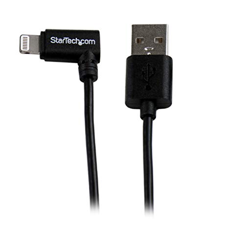 StarTech.com 2m 6-Feet Angled Apple 8-Pin Lightning to USB Cable for iPhone, iPod and iPad (USBLT2MBR)