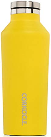 Corkcicle Canteen - Water Bottle and Thermos - Keeps Beverages Cold for Over 25, Hot for Over 12 Hours - Triple Insulated with Shatterproof Stainless Steel Construction - Sunshine - 16 oz.