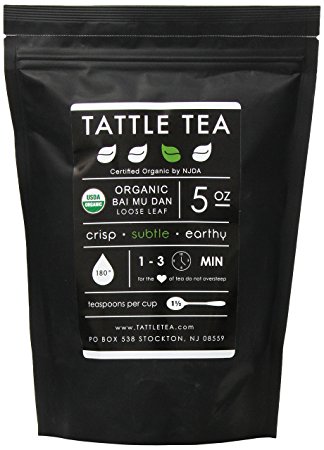 Tattle Tea Organic Bai Mu Dan White Tea, 5 Ounce