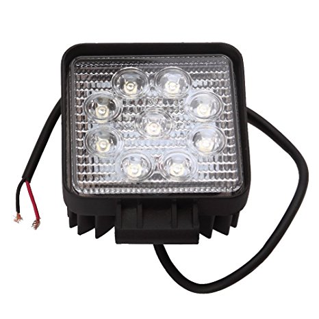 Rupse 27W Square LED Work Light Lamp Off Road High Power ATV Jeep 4x4 Tractor Truck (30 Degree)Spot Light