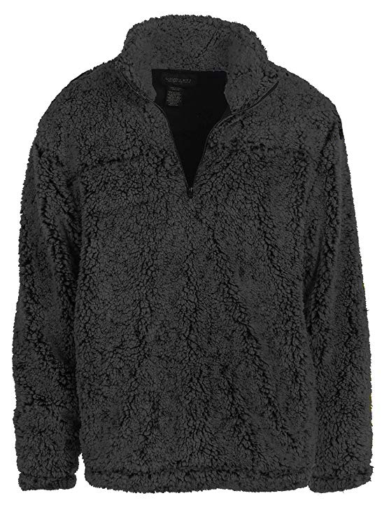 Gioberti Men and Women Super Soft Sherpa 1/4 Zip Pullover Sweater