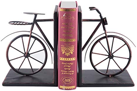 Fasmov Vintage Style Bicycle Bookends Art Bookend, Bronze