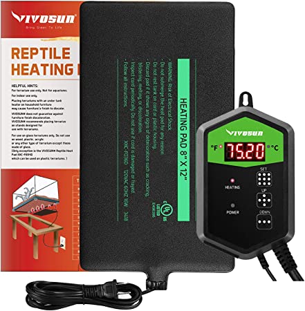 VIVOSUN Upgrade Reptile Heat Mat and Digital Thermostat Combo