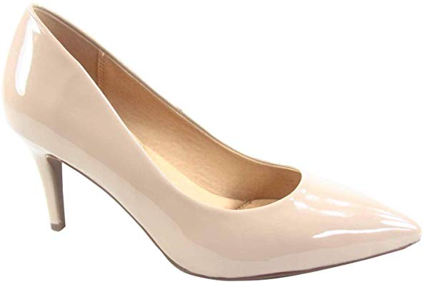 FZ-Coen-s Women's Classic Pointed Toe Low Heel Comfort Pump Office Shoes