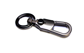 Mehr Classic Attachable Key Chain - Simple, Elegant, Durable Multi-ring Key Holder - Smart Keychain (Black - Modern Detachable Valet)