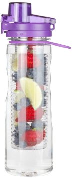 Infuser Water Bottle Sport Flip-top BPA-Free Tritan 25 Oz Multiple Infused Water Color Options