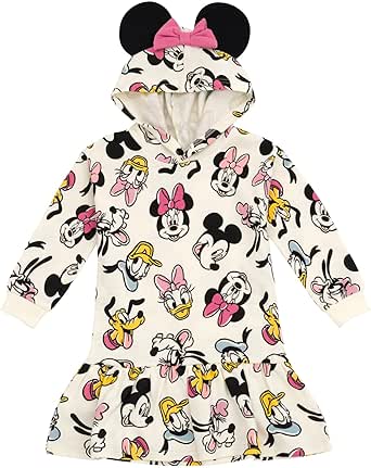 Disney Mickey Mouse Goofy Donald Duck Daisy Duck Fleece Dress Infant to Big Kid