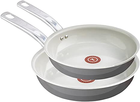 T-fal Fresh Recycled Aluminum Ceramic Non-Stick 2-Piece, 8.5" & 10.25" Frypan Set