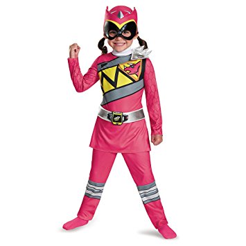 Disguise Pink Ranger Dino Charge Toddler Classic Costume, Large (4-6x)