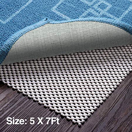 Veken Non-Slip Rug Pad Gripper 5' x 7' Extra Thick Pad for Any Hard Surface Floors, Keep Your Rugs Safe and in Place