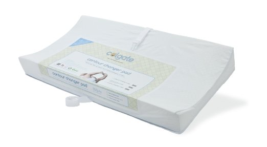Colgate Contour Changing Pad with Waterproof White Quilted Cover, 33" x 16" x 4", 2-Sided