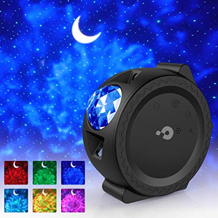 Star Projector, 3-1 Ocean Wave Projector Star Sky Night Light w/LED Nebula Cloud Touch&Voice Control Christmas Projector Light for Bedroom/Game Rooms/Home Theatre/Room Decor/Night Light Ambiance