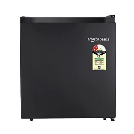 Amazon Basics 44 L 2 Star Direct-Cool Single Door Mini Refrigerator (2022, Black)