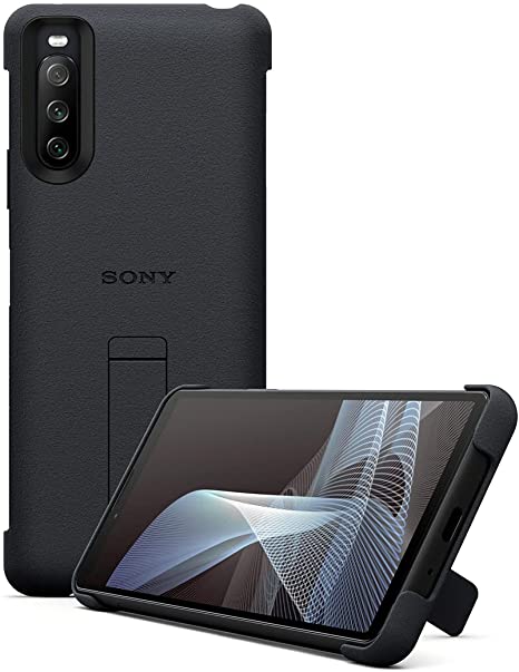 Stylish Cover with Stand for Xperia 10 III Black