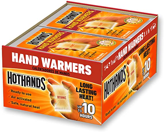 Hand Warmers - Long Lasting Safe Natural Odorless Air Activated Warmers - Up to 10 Hours of Heat - 40 Pair