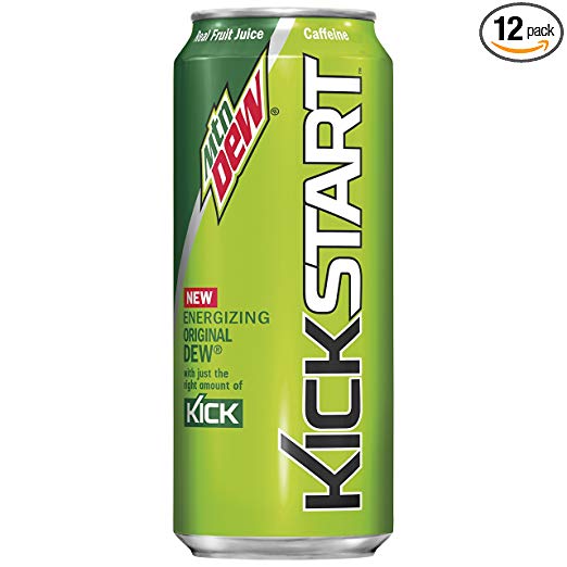 Mountain Dew Kickstart, 16 Fl Oz Cans (Pack of 12)