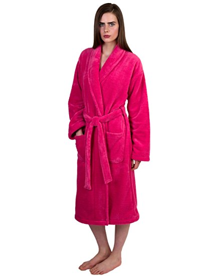 TowelSelections Women's Robe, Super Plush Fleece Spa Bathrobe, Made in Turkey