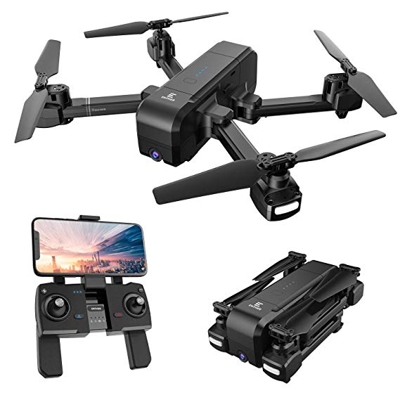 Enther GPS 5G FPV Drone with 1080P FHD Camera Live Video, Foldable Folding RC Quadcopter with Altitude Hold, GPS Return Home, Follow Me, and Bonus Battery for Beginners, Kids, and Adults