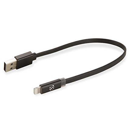 SCOSCHE FlatOut LED 3' Charge & Sync Cable with LED Indicator for Lightning devices - Black