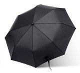 Bodyguard Travel Umbrella - Auto Openclose - Strong Waterproof Windproof Compact for Easy Carrying Totes - Wind Tested 55mph - Sturdy High Quality - Lifetime Guarantee