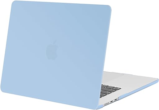 MOSISO Compatible with MacBook Air 15 inch Case 2023 Release A2941 M2 Chip with Liquid Retina Display & Touch ID, Protective Plastic Hard Shell Case Cover, Air Blue