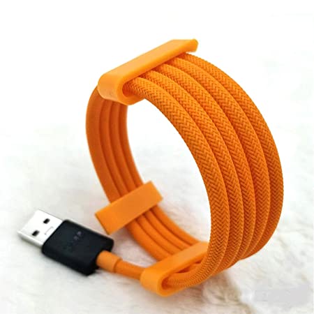 T3S Warp Charge Type-C Cable 5V 6A Warp Charger Cable Nylon Braided USB C Dash Charging Cable Compatible with Mclaren OnePlus 7 Pro/ 7, 6T/ 6, 5T/ 5, 3T/ 39 (1 Meter (Orange and Black))