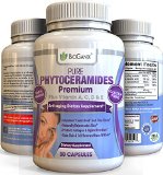 1 Best Pure Natural Phytoceramides Anti-Aging Supplement w Vitamins A C D and E Plant Rice Derived Ceramide-PCD  Superior To 350mg Lipowheat and Sweet Potato Ceramide Pills 30 Capsules  E-Guide