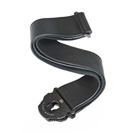 Planet Waves Planet Lock Leather Guitar Strap, Black