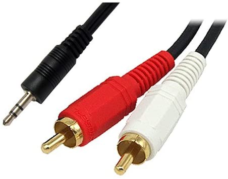 Cable-Tex 3.5mm Jack to 2 x RCA Phono Stereo Audio Cable 3m Lead