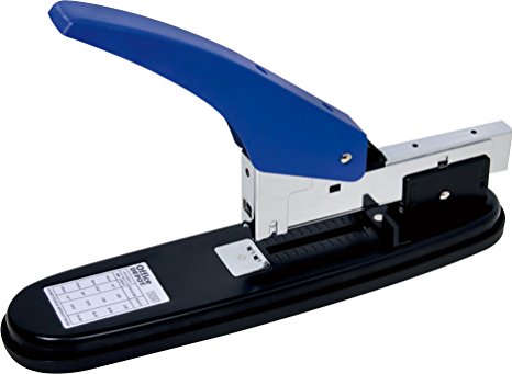 Heavy Duty Stapler with Extra leverage for stapling thicker documents Blue HANDLE - Capacity 110 Sheets