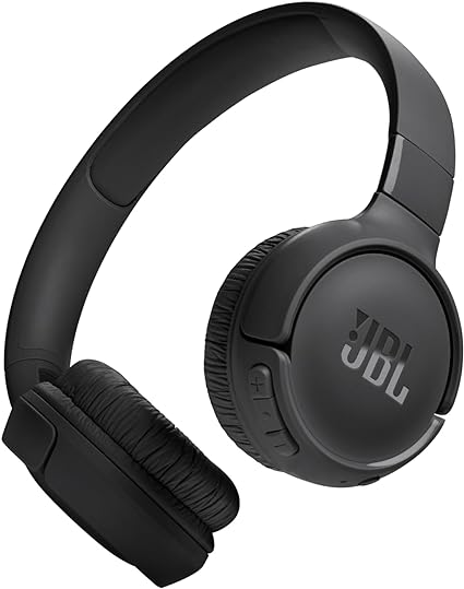 JBL Tune 520BT - Wireless On-Ear Headphones, Up to 57H Battery Life and Speed Charge, Lightweight, Comfortable and Foldable Design, Hands-Free Calls with Voice Aware (Black)