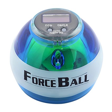 DINOKA LED Wrist Ball Powerball Gyroscope Wrist Strengthener Force Ball Arm -Forearms Exerciser -Power Ball Wrist Exerciser with Digital LCD Counter