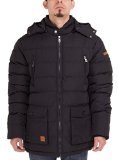 Luciano Natazzi Mens Thermal Padded Down Jacket Removable Hood Puffer Parka Coat