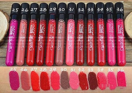 36 Colors Waterproof Liquid Makeup Lip Stick Lip Pencil Lipstick Lip Gloss Pen