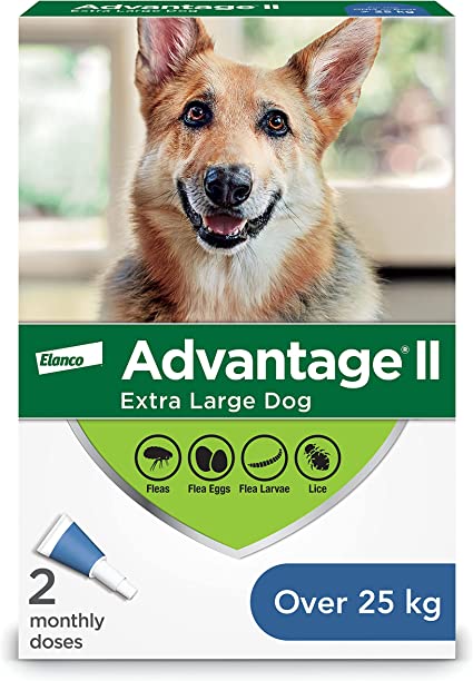 Advantage II Flea Treatment for Extra Large Dogs weighing over 25 kg (over 55 lbs.)