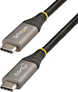 StarTech.com 1m USB-C Kabel 10Gbit/s - USB-IF zertifiziertes USB-C Kabel - USB 3.2 Gen 2 Typ-C Kabel - 100W (5A) Power Delivery, DP Alt Mode - USB-C Kabel - Laden&Synchronisieren (USB31CCV1M)