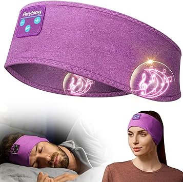 Perytong Sleep Headphones Bluetooth Headband, Sports Wireless Earphones Sleeping Earbuds with Ultra-Thin HD Stereo Speaker Headphones for Sleeping Workout Running Cool Gadgets Unique Gifts