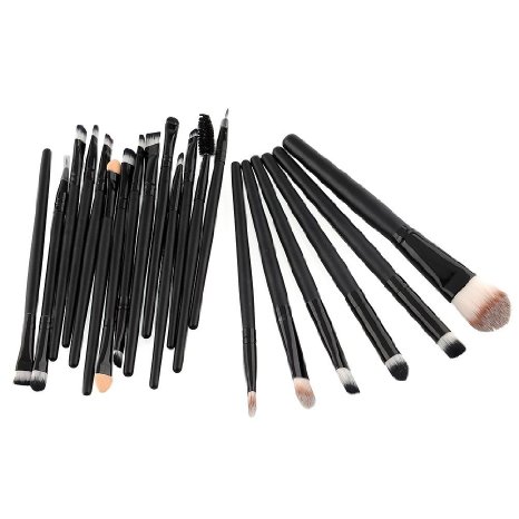 20pcs Black Makeup Brushes Set Multi Function Foundation Eyeshadading Eyebrow Lip Eyeliner Cosmetic Tool