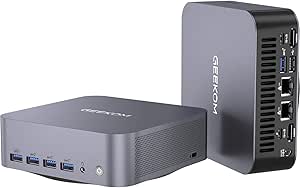 GEEKOM GT1 Mega AI Mini PC,14th Gen Intel Core Ultra U9-185H Processor (16C/22T,up to 5.1 GHz),32GB DDR5 2TB PCIe Gen4 SSD,Mini Desktop Computers Windows 11 Pro,WiFi 7/BT 5.4/Dual 2.5G LAN/USB4.0/8K