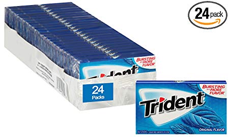 Trident Sugar Free Gum Original, 14 Count (24 Packs)