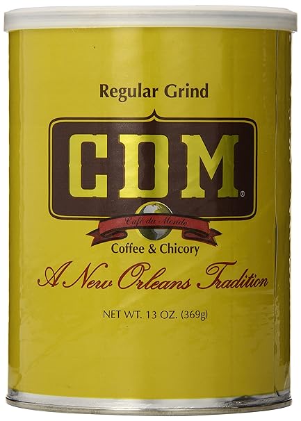 CDM Coffee & Chicory Regular Grind Ground Coffee 13 Ounce Canister