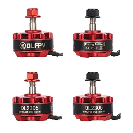 DLFPV 4pcs DL2305 2400KV FPV Racing Drone Brushless Motor 2-5S for 210 220 250 300 Drone Quadcopter 2CW 2CCW