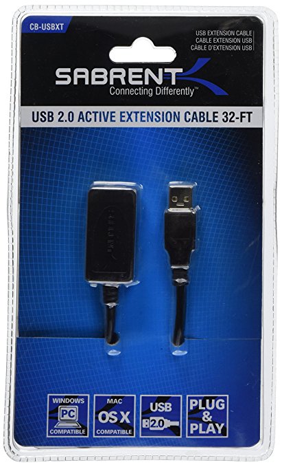 Sabrent 32-foot USB 2.0 Active Extension Cable (CB-USBXT)