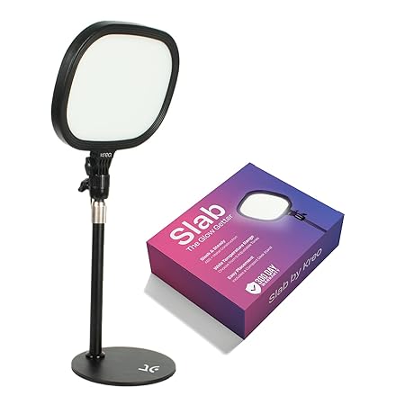 Kreo Slab Key Light Video Light Adjustable Photography Fill Light Five Color Temperatures 3200K-5600K Adjustable Brightness 1455 Lumens 120 Light Beads CRI 95  with Extendable Light Stand for Video