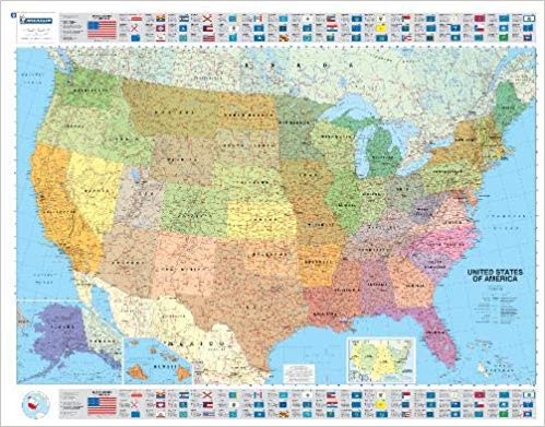 Michelin Map USA Political  14761  (p, Rolled) (Maps/Wall (Michelin))