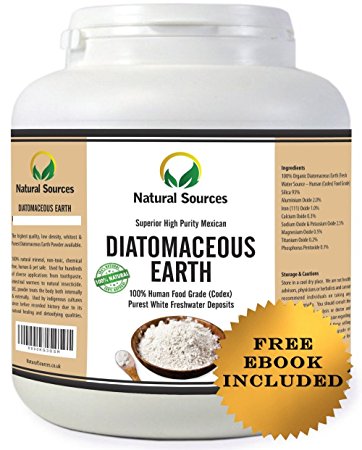 THE Purest Premium Diatomaceous Earth Powder Available! by Natural Sources™ 500g – Superior Quality Human Food Grade, Fresh Water DE Powder. Multiple Uses for Health & Home, Full Guide Included!