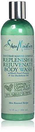 Shea Moisture Zanzibar Marine Complex Replenish & Rejuvenate Body Wash for Unisex, 13 Ounce